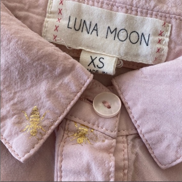 Luna Moon Rayon button up Blouse - Picture 9 of 9